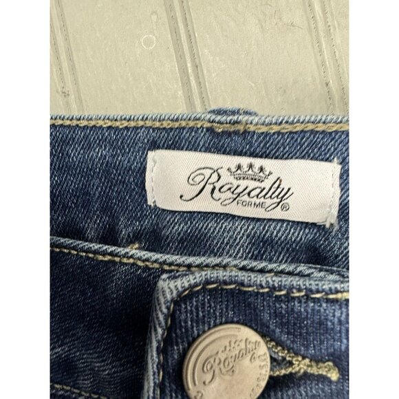 Royalty Size 12 Womens Jeans Hi Rise Skinny Dark Wash Stretch - Picture 3 of 5